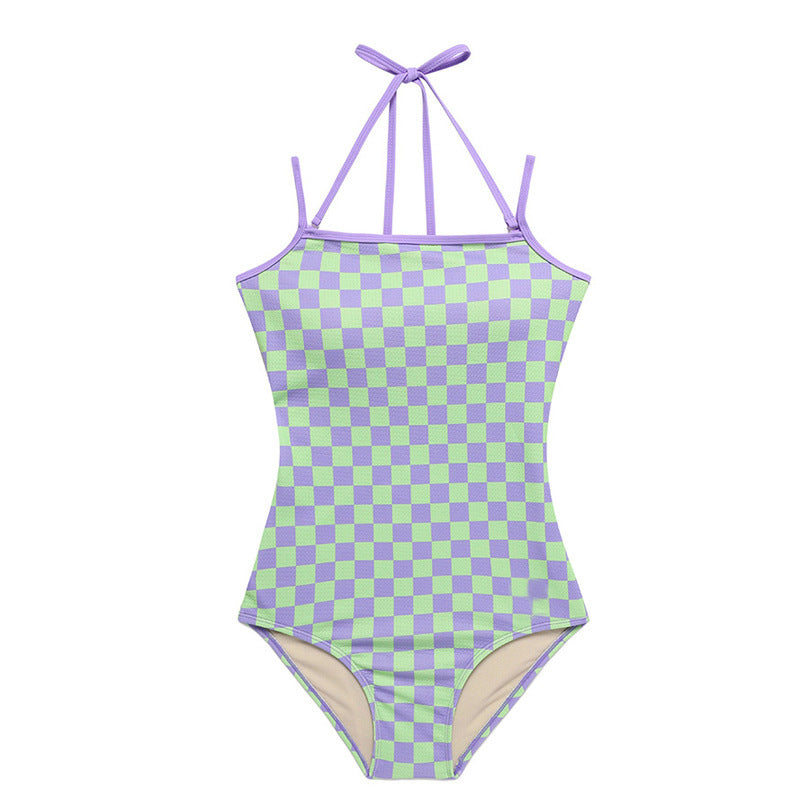 One-piece High-Waisted Tummy-Control Belted Swimwear for Beach,