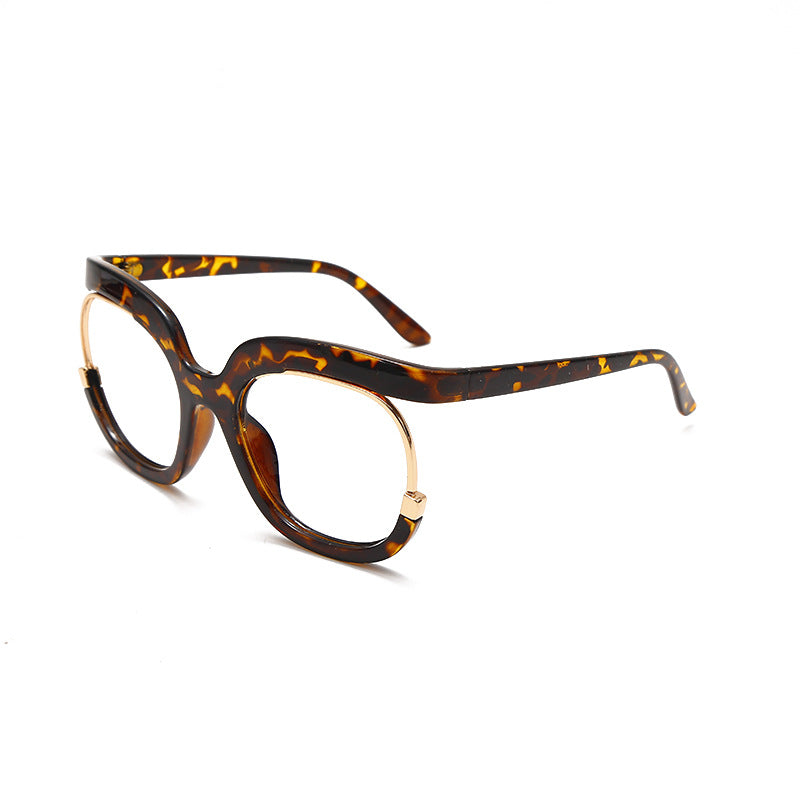 Large Frame Glasses Trendy Round Frame Glasses Women Can Match Myopia Glasses