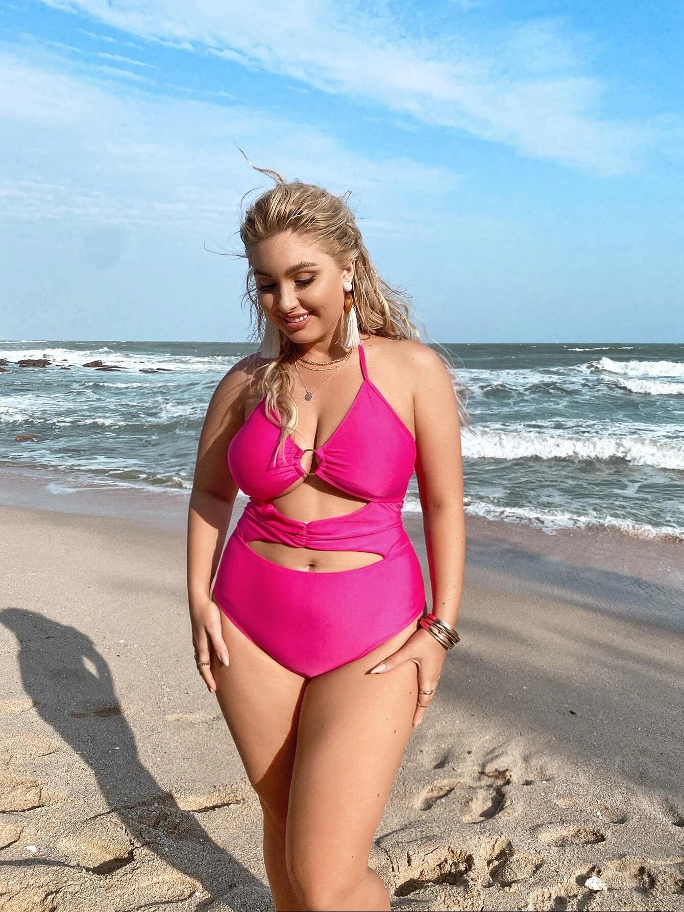 Sexy Solid Color Women's One-Piece Swimsuit