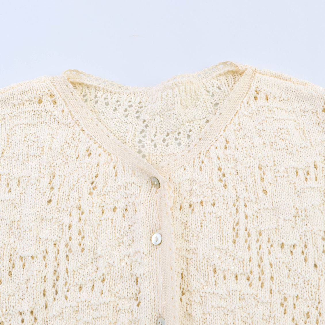 Romantic style patchwork knitted jacket