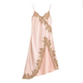 Lace trimmed V-neck camisole long dress