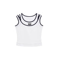 Mock Two-Piece Vest for Women, Double Strap Design, Slim Fit, Short Crop Top