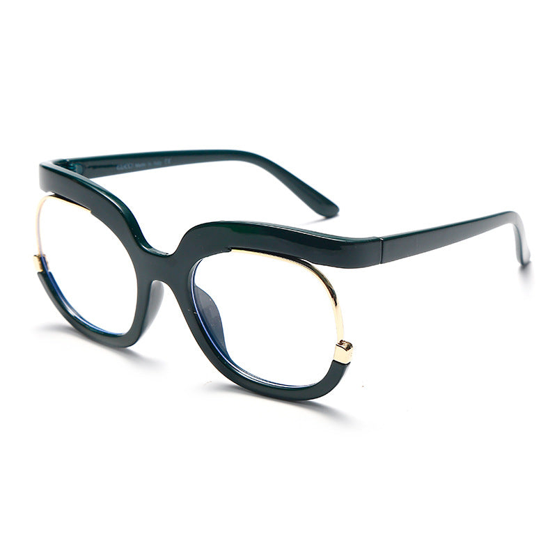 Large Frame Glasses Trendy Round Frame Glasses Women Can Match Myopia Glasses