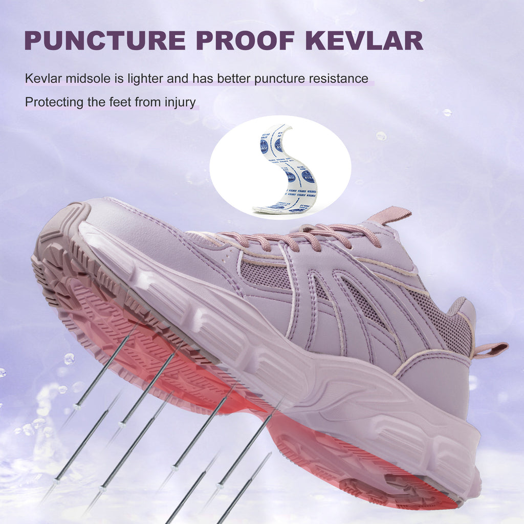 Safety Shoes for Women with Steel Toe Cap All-Season Protective Work Shoes