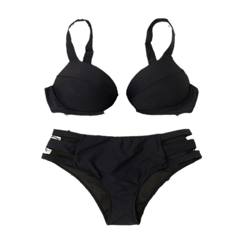 Solid Color Sexy Bikini Two-Piece Swimsuit