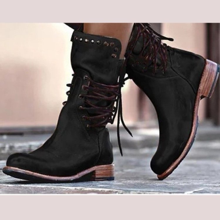 Women's winter versatile plus size short boots for women