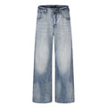Grinding white gradient denim pants