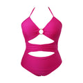 Sexy Solid Color Women's One-Piece Swimsuit