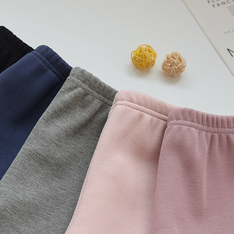 Plush girls' leggings
