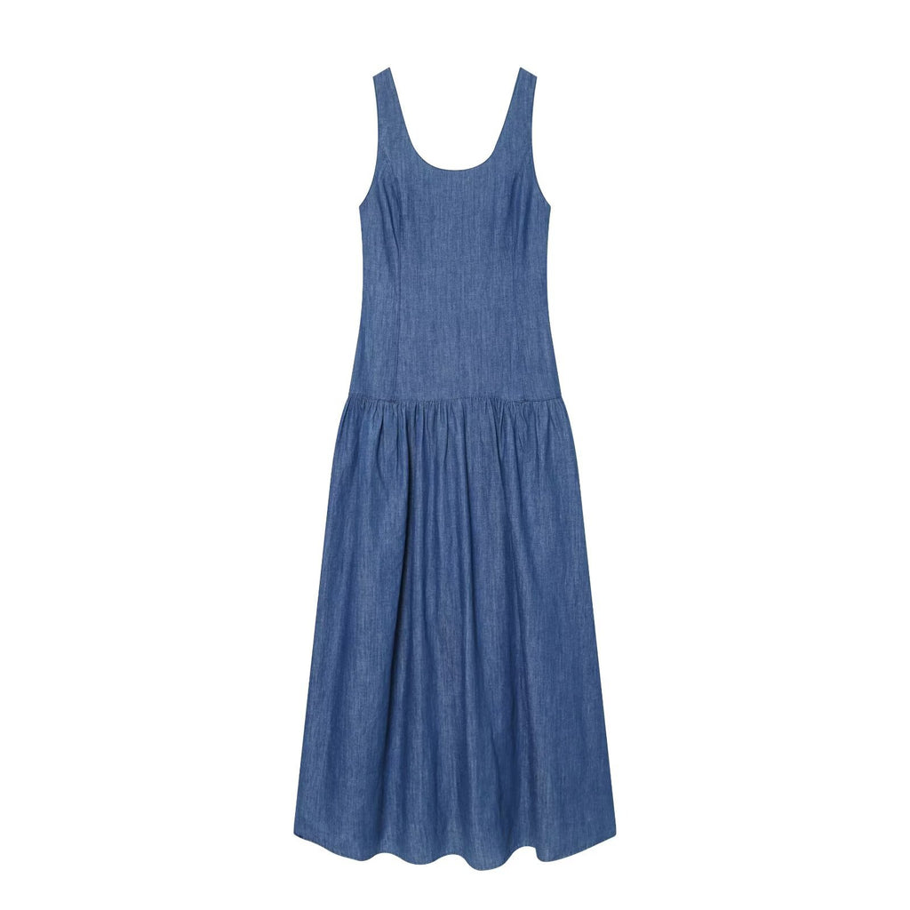 Stacked decorative MIDI camisole dress