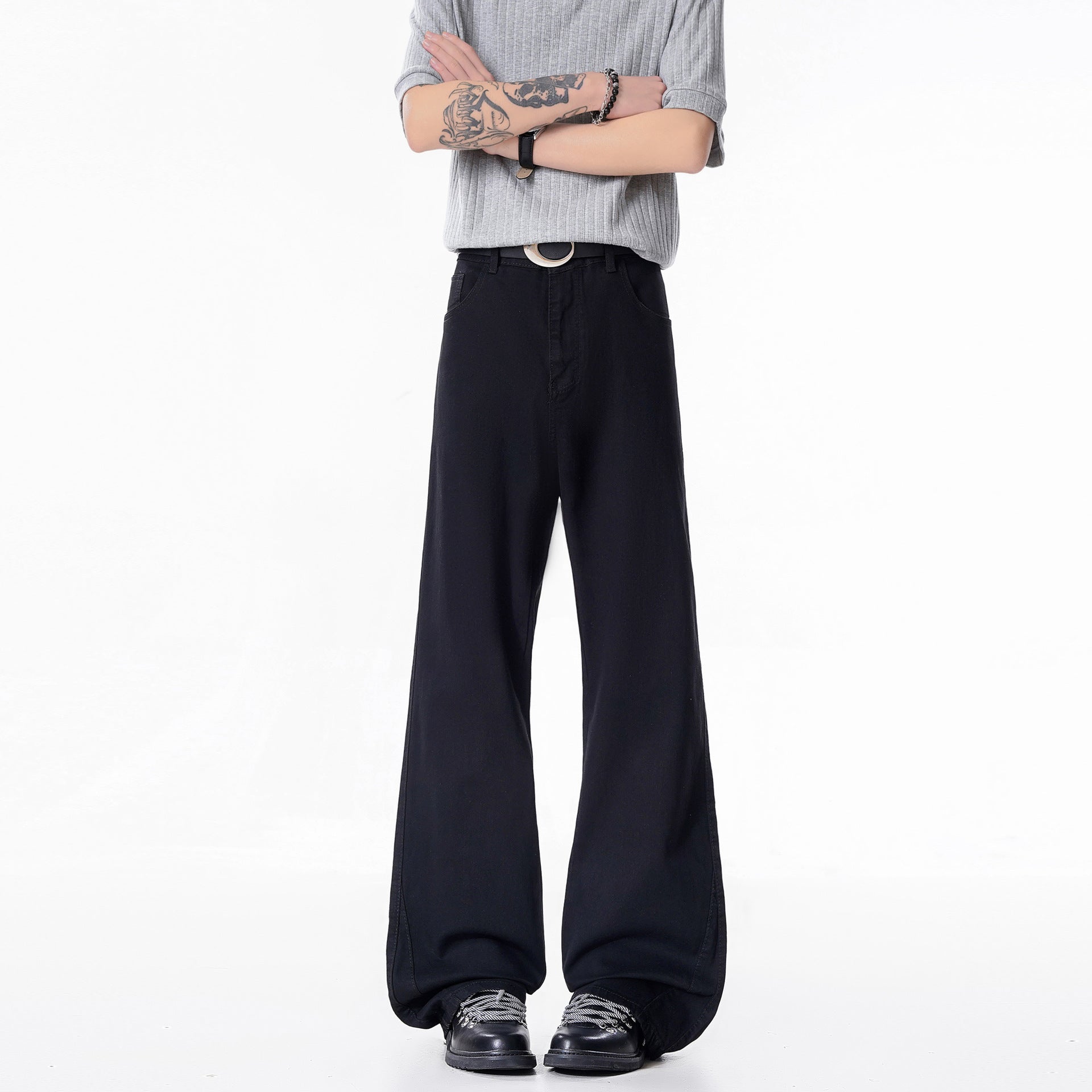 Slim Fit Straight Leg Denim Jeans Men