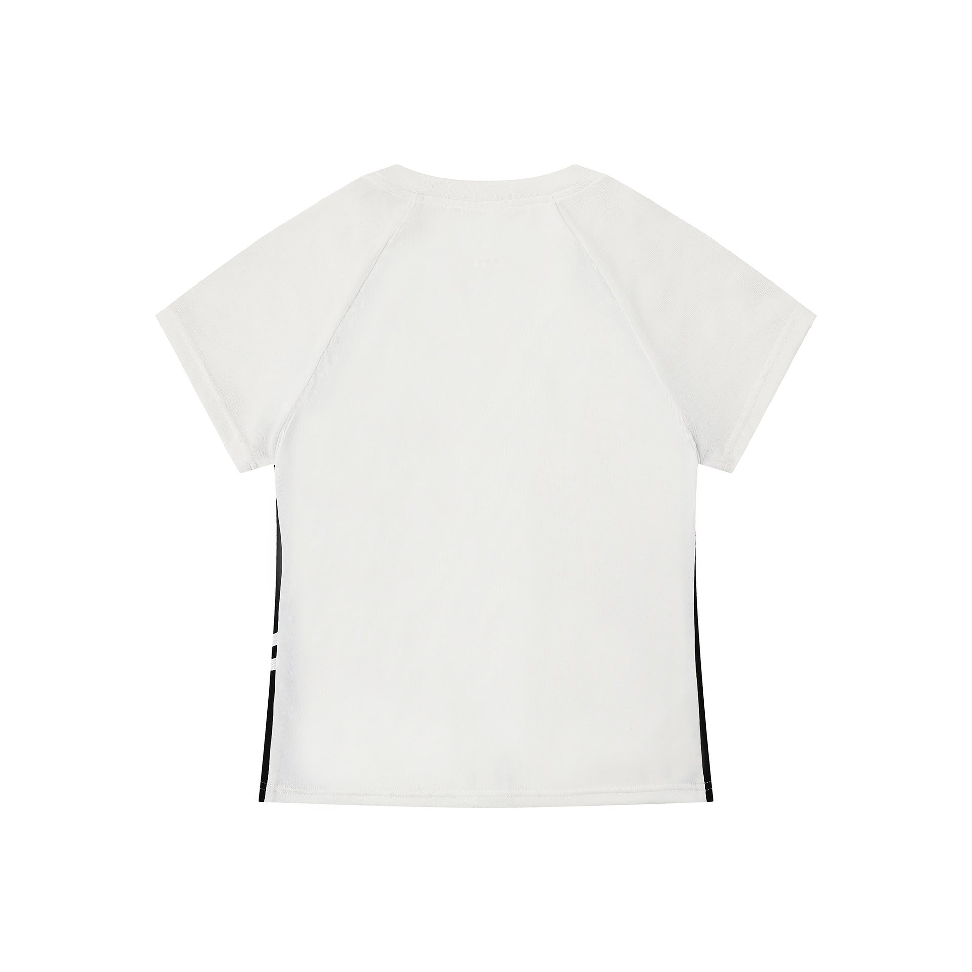 Badge Zipper T-Shirt for Women, Color-Blocking Wide Sleeve Fitted Slim Fit Top