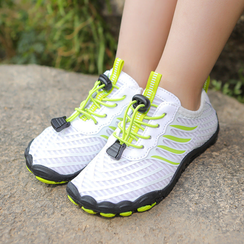 Children's outdoor river tracing shoes barefoot elementary school students diving beach shoes quick-drying water park fitness five-finger shoes