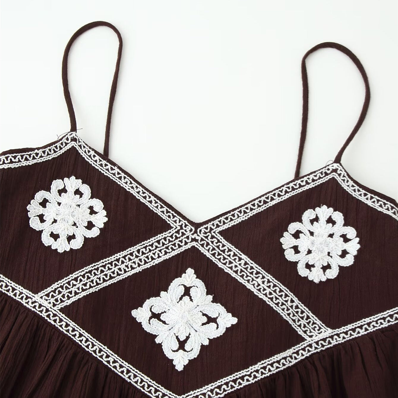French style spicy girl embroidered camisole top
