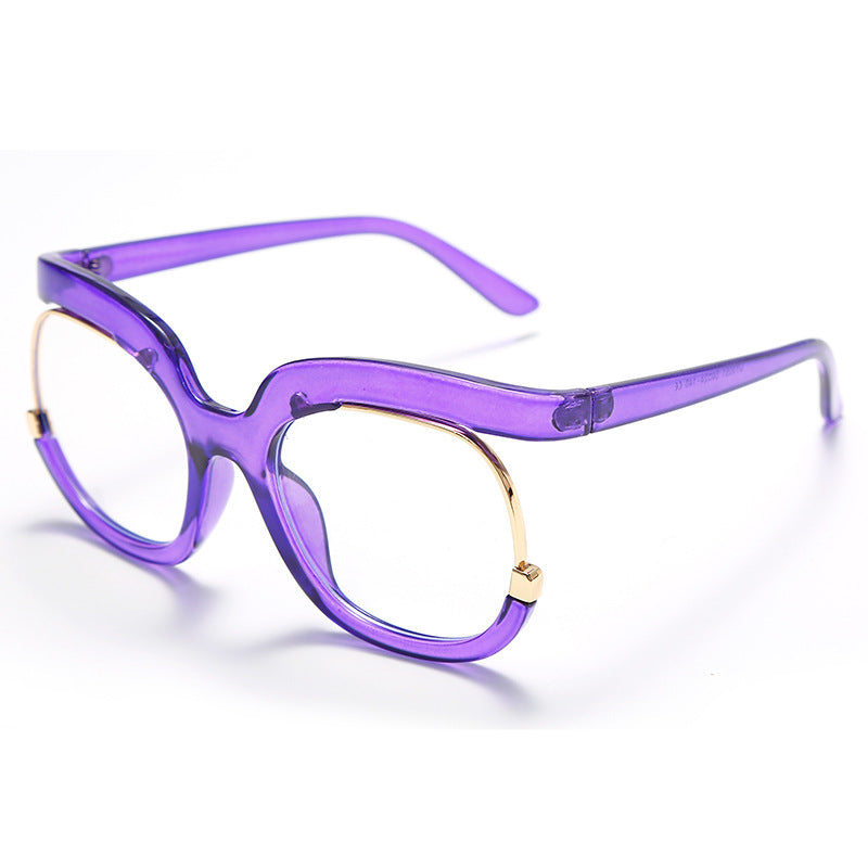 Large Frame Glasses Trendy Round Frame Glasses Women Can Match Myopia Glasses