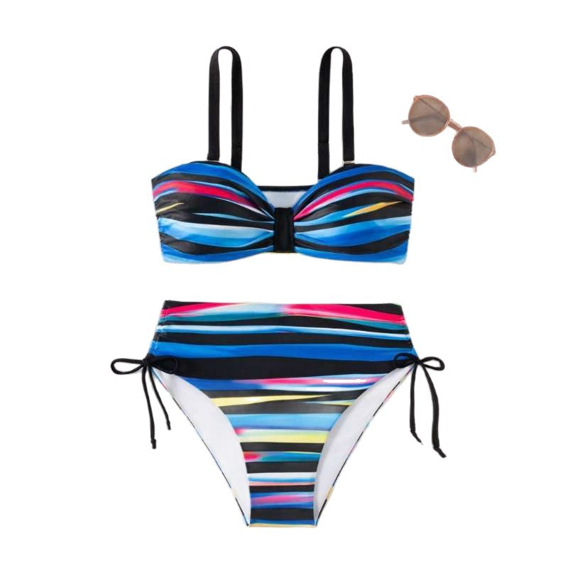 Striped bikini set