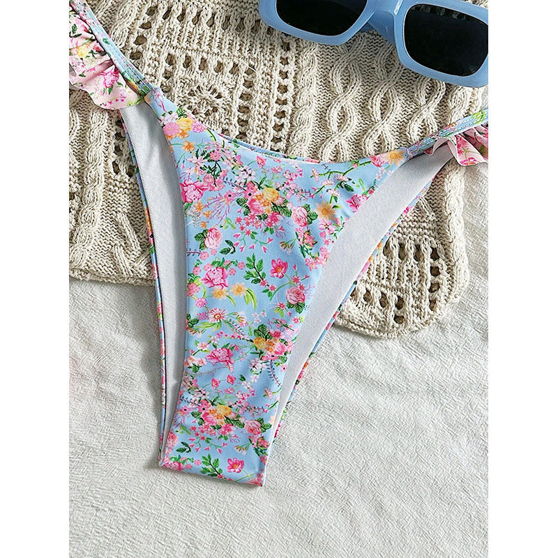 Lace up bikini high waist