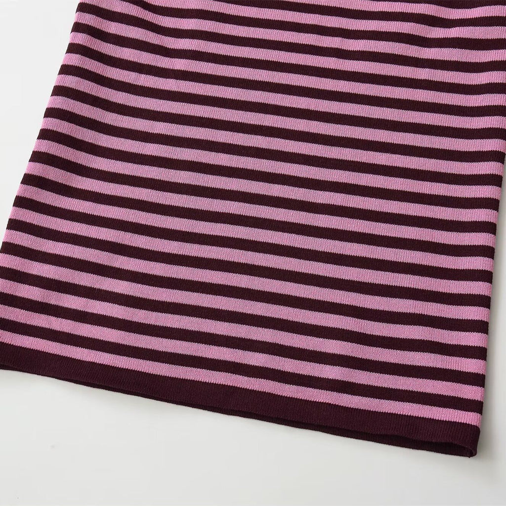 Spicy girl striped knitted camisole top