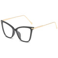 New Ladies Large Frame Cat Eye Flat Glasses Fashion Trend Round Face Glasses