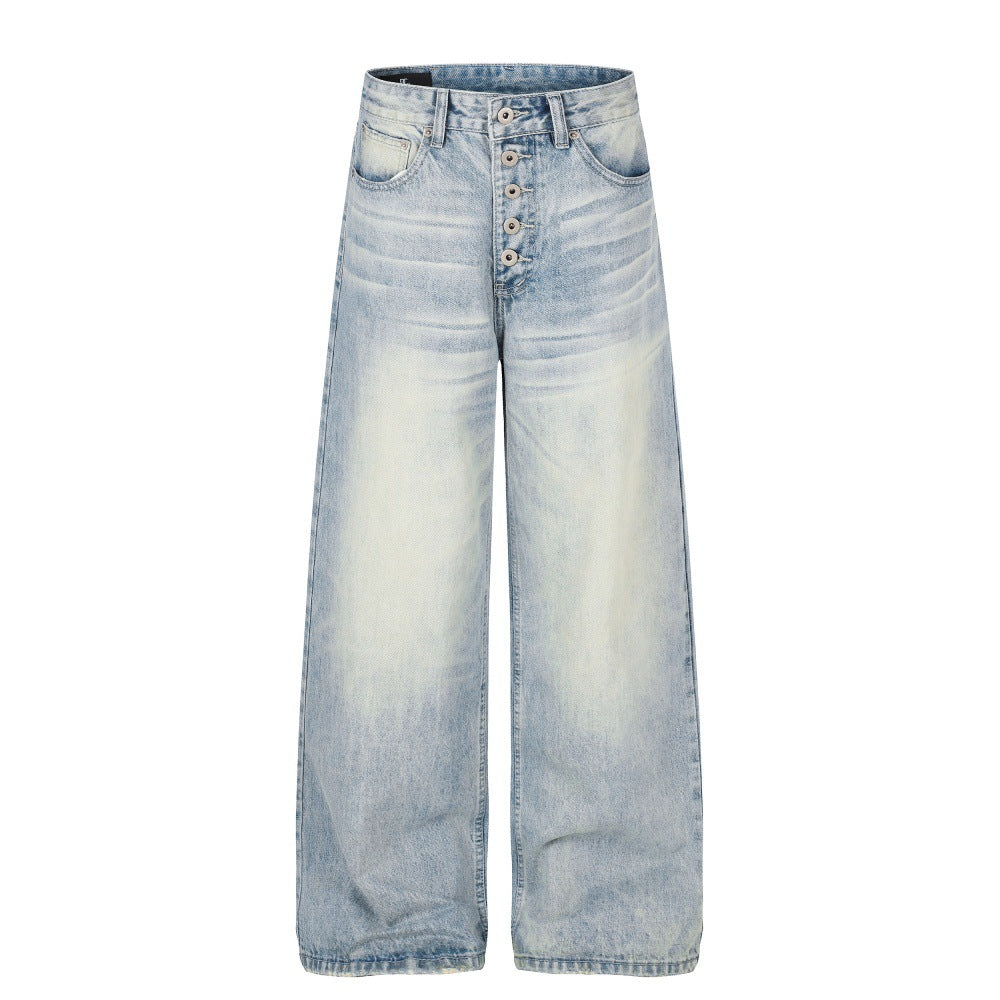 Wash and make old wide leg jeans