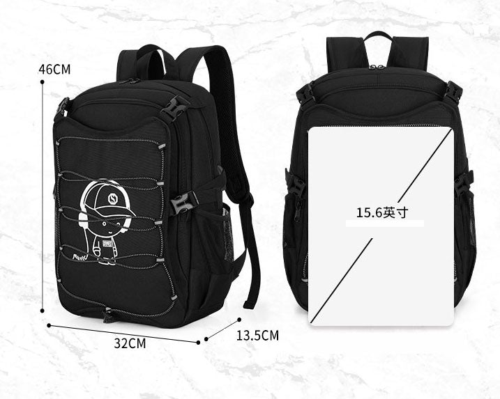 Roller Skating Bag Men's Oxford Cloth Backpack Men's Backpack Multifunctional Student Bag
