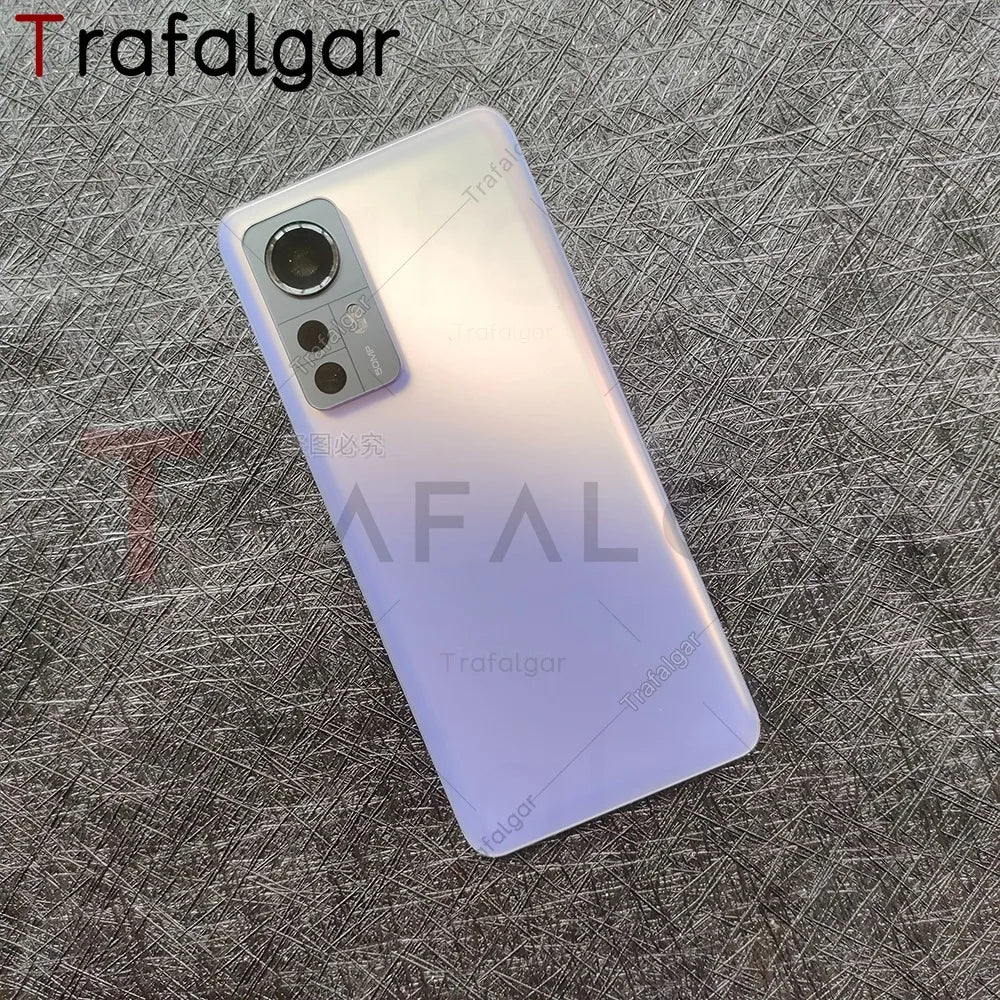 For Xiaomi 12 12X Battery Back Cover Glass Panel Rear Housing Case With Camera Lens Replacement+Adhesive 2201123G 2201123C