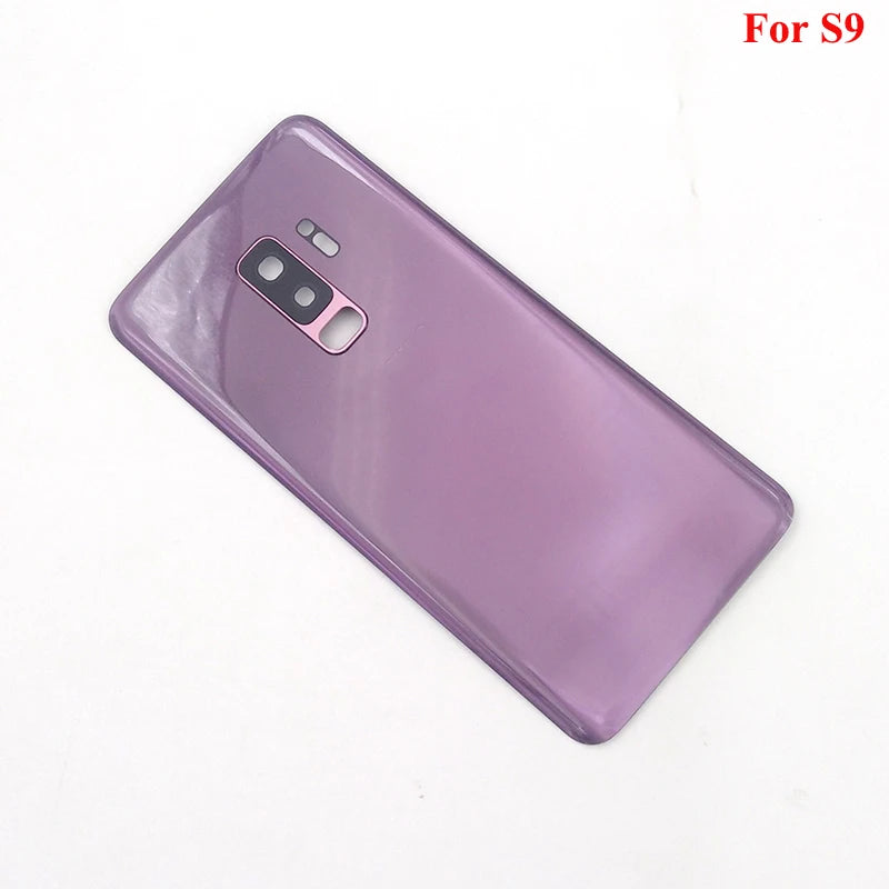 For Samsung S9 G960 Back Glass Cover Battery Cover Rear Door Housing Case Replacement For Galaxy S9 Plus S9+ G965 & Camera Lens