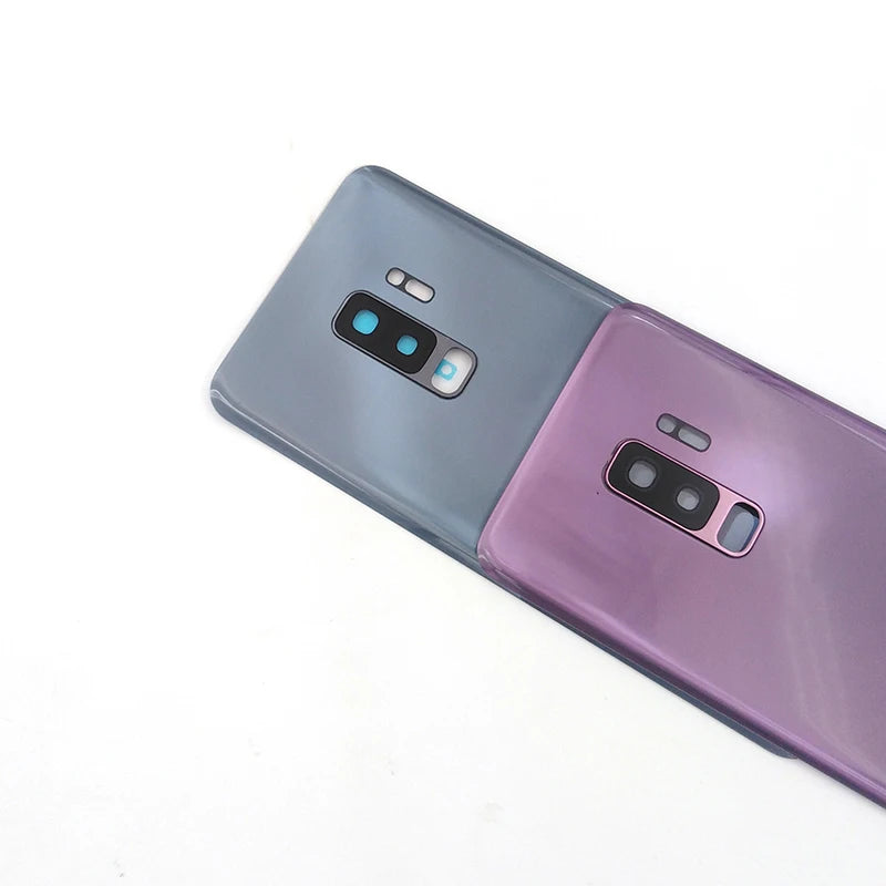For Samsung S9 G960 Back Glass Cover Battery Cover Rear Door Housing Case Replacement For Galaxy S9 Plus S9+ G965 & Camera Lens