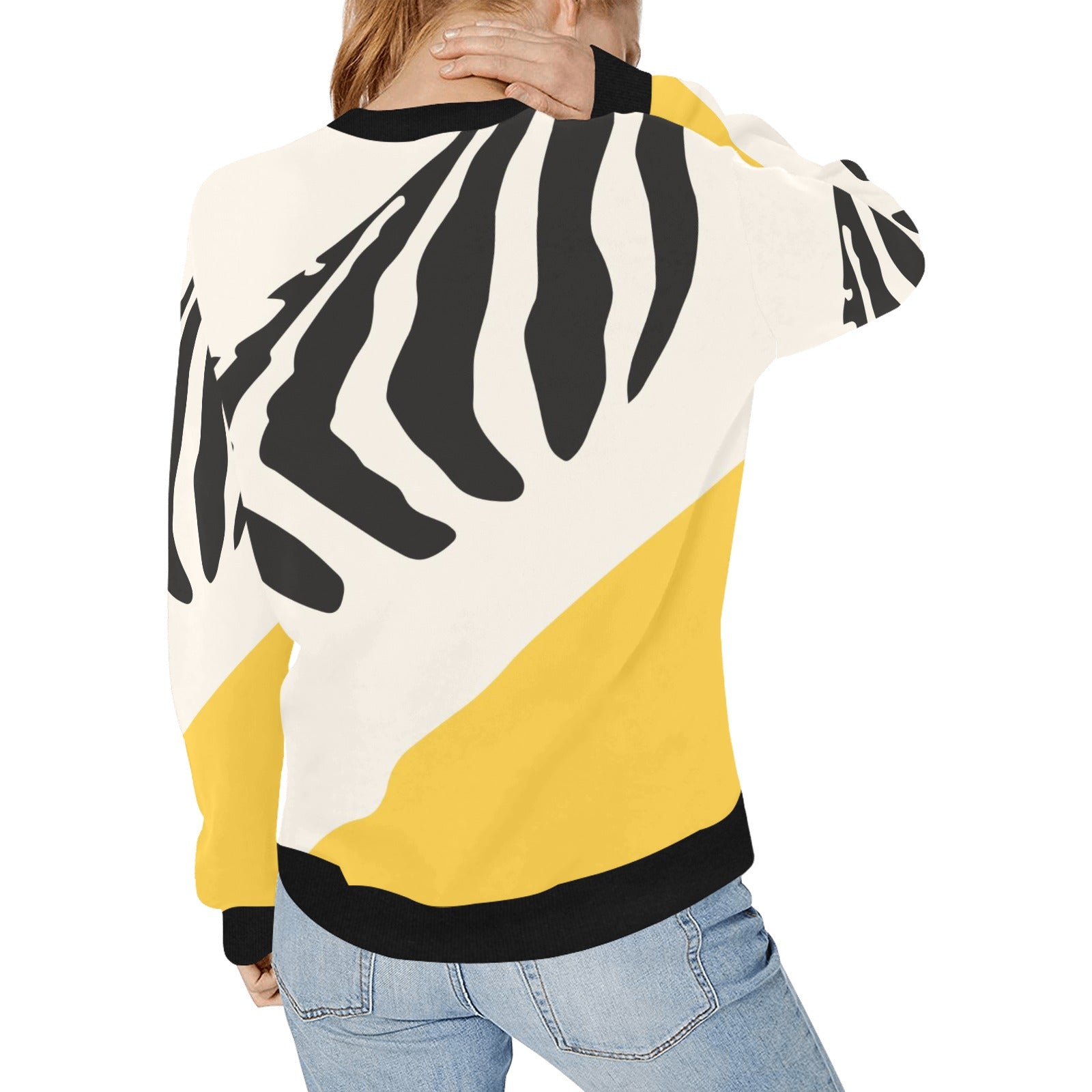 Women's Rib Cuff Crew Neck Sweatshirt (H34)