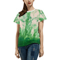 Women's All Over Print T-shirt Collar solid color（Made in Queen，Ships to USA Only）