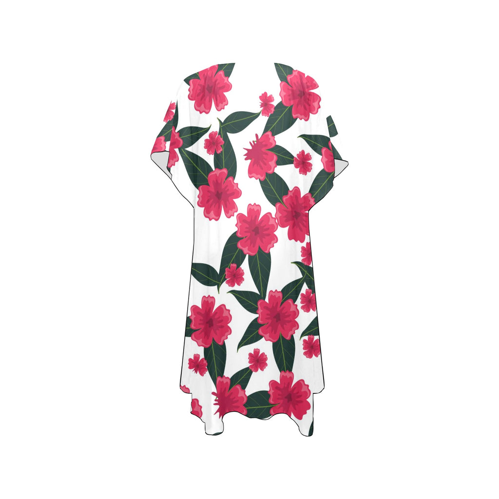 Mid-Length Side Slits Chiffon Cover Up (H50)